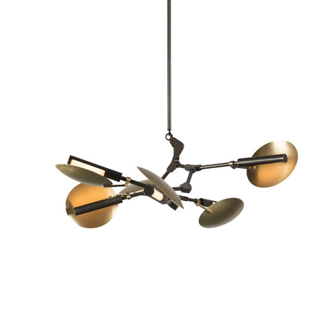 Branching Copper Disk DB Chandelier Lindsey Adelman