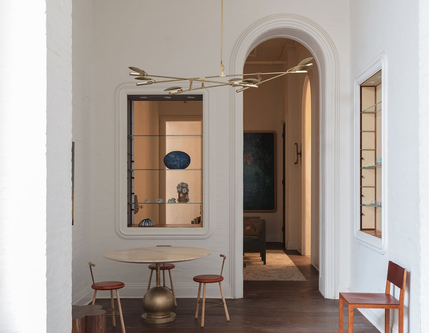 Branching Copper Disk DB Chandelier Lindsey Adelman