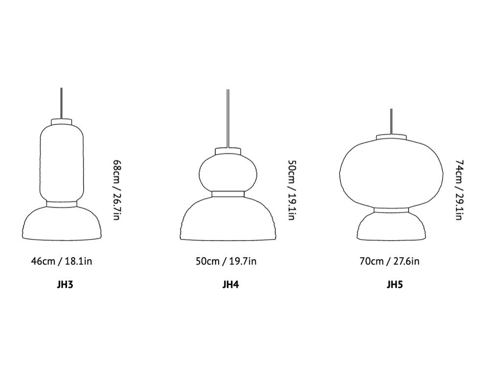 JH style Rice Paper Pendant