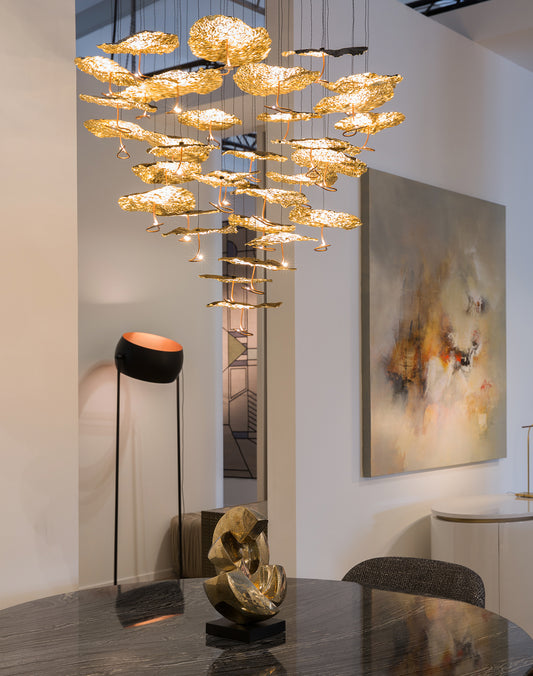 Gold Moon style Chandelier Catellani & Smith