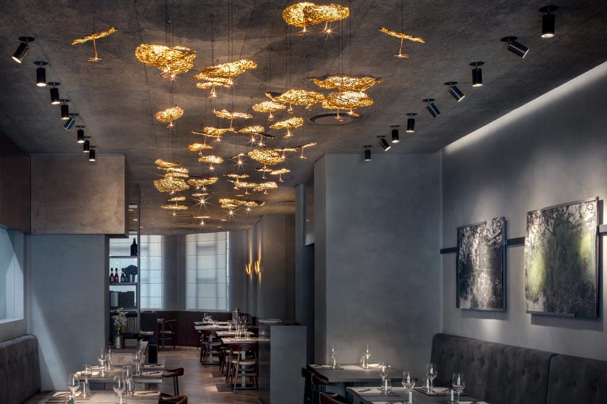 Gold Moon style Chandelier Catellani & Smith