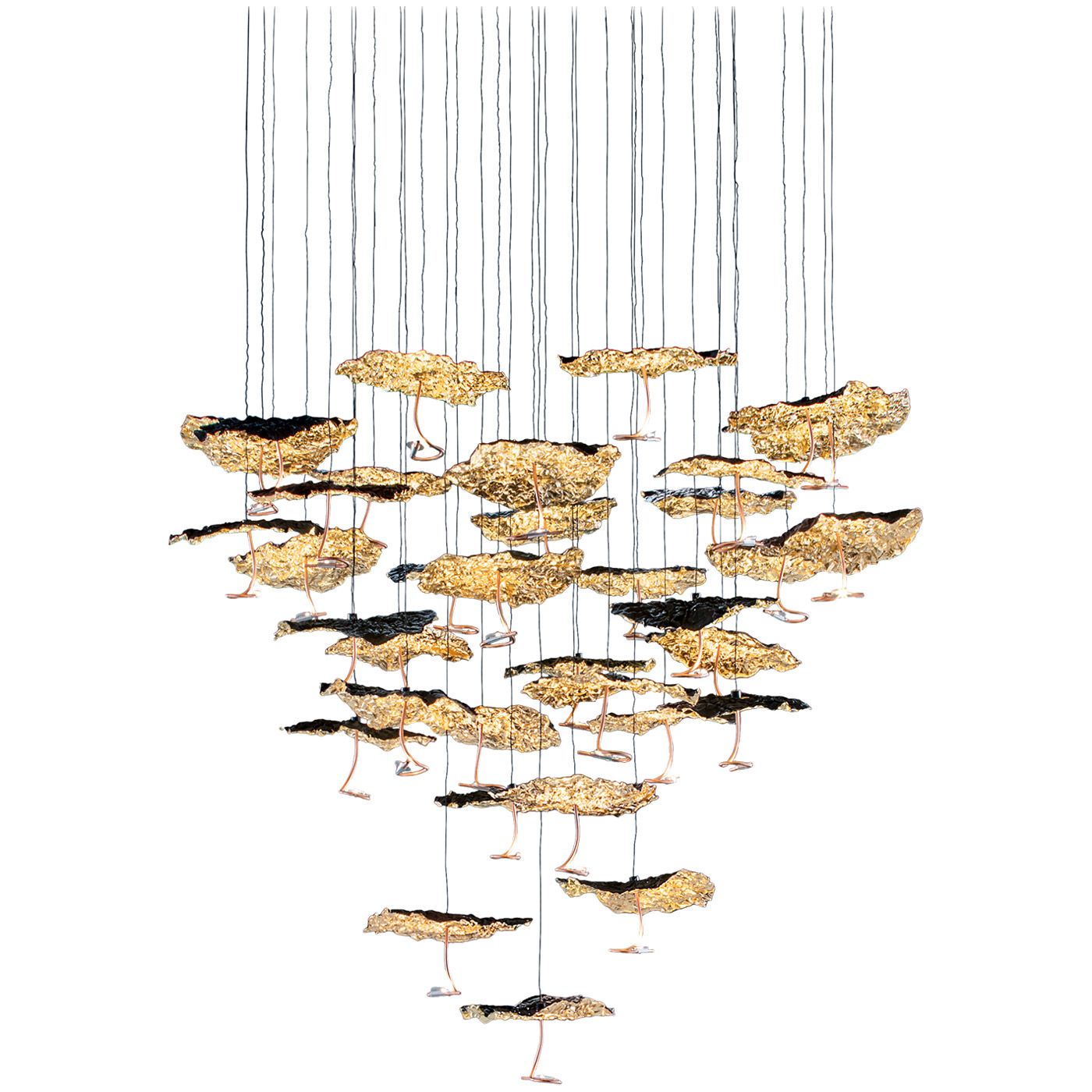 Gold Moon style Chandelier Catellani & Smith