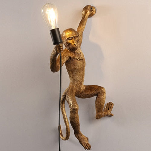 Hanging Monkey style Wall Lamp 2-colors, 2-variations