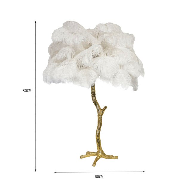 Ostrich Feather style Floor Lamp