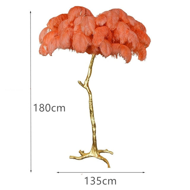 Ostrich Feather style Floor Lamp
