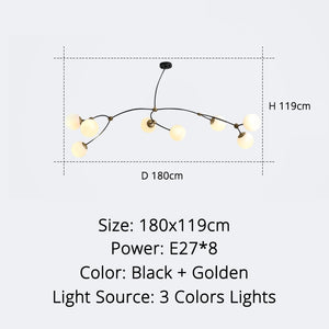 Ivy Style Pendant Light 3-sizes 2-colors