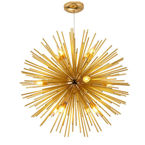 Golden Sputnik style Chandelier 4-sizes