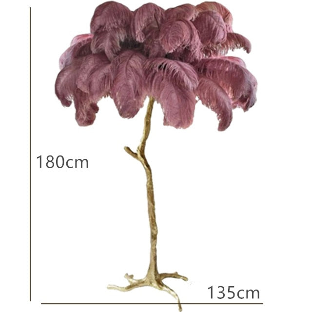 Ostrich Feather style Floor Lamp