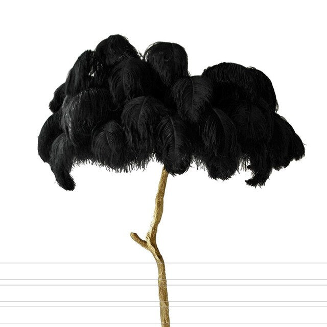 Ostrich Feather style Floor Lamp