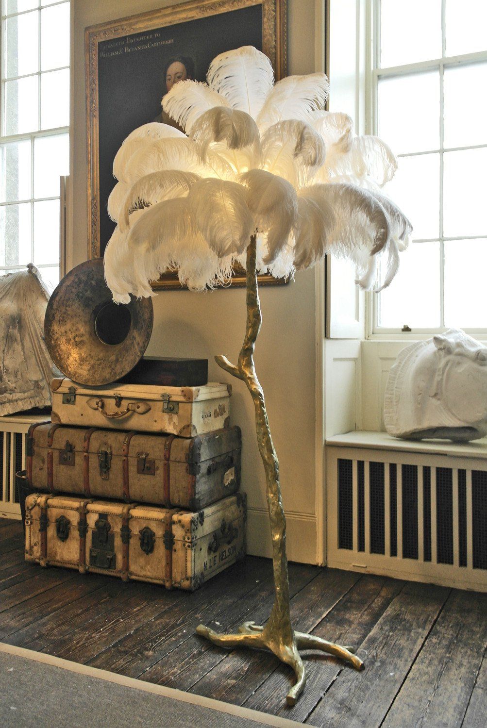 Ostrich Feather style Floor Lamp