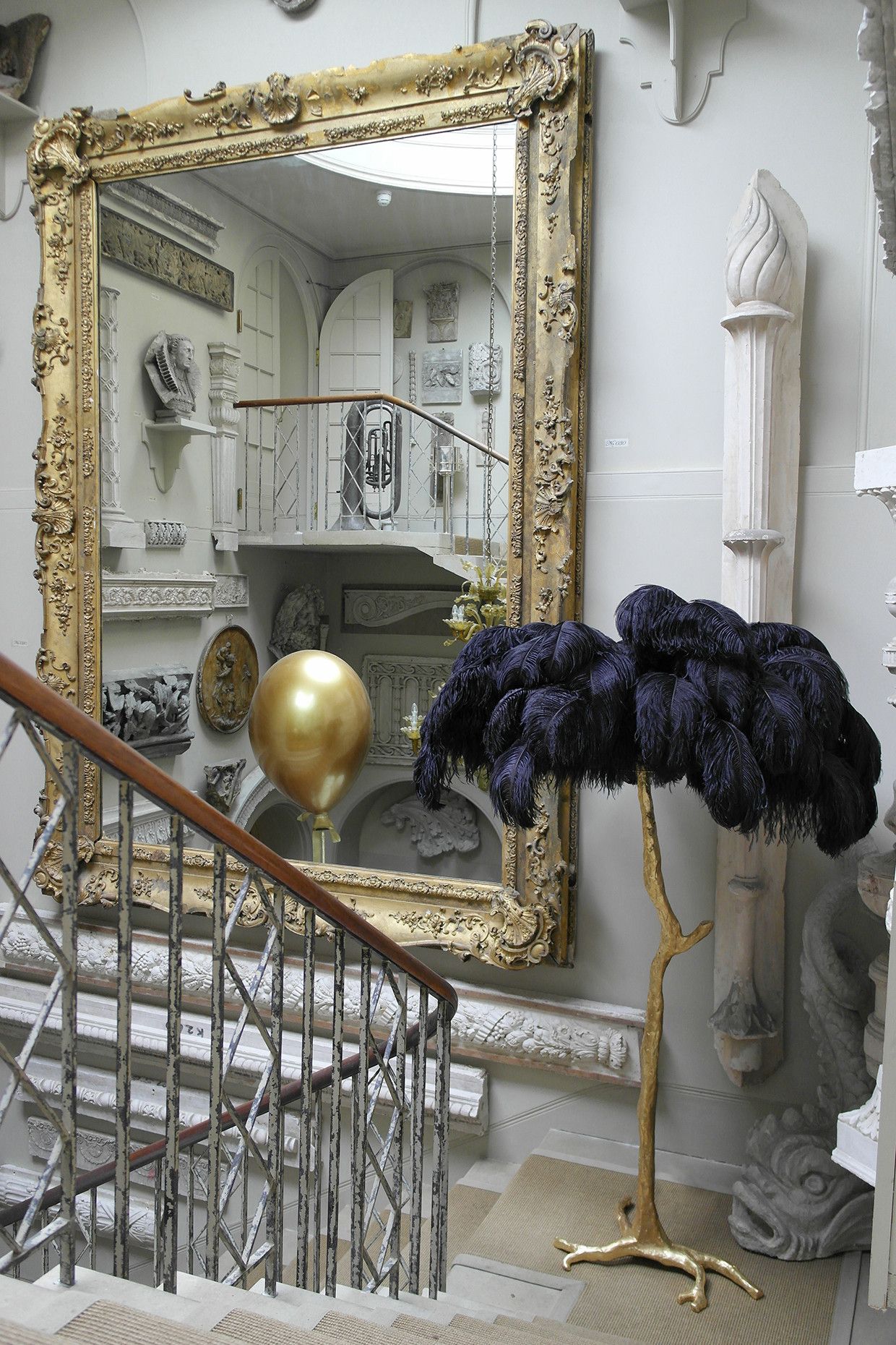 Ostrich Feather style Floor Lamp
