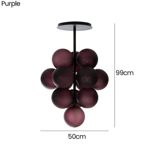 Stellar Grape style Pendant 2-sizes 3-colors