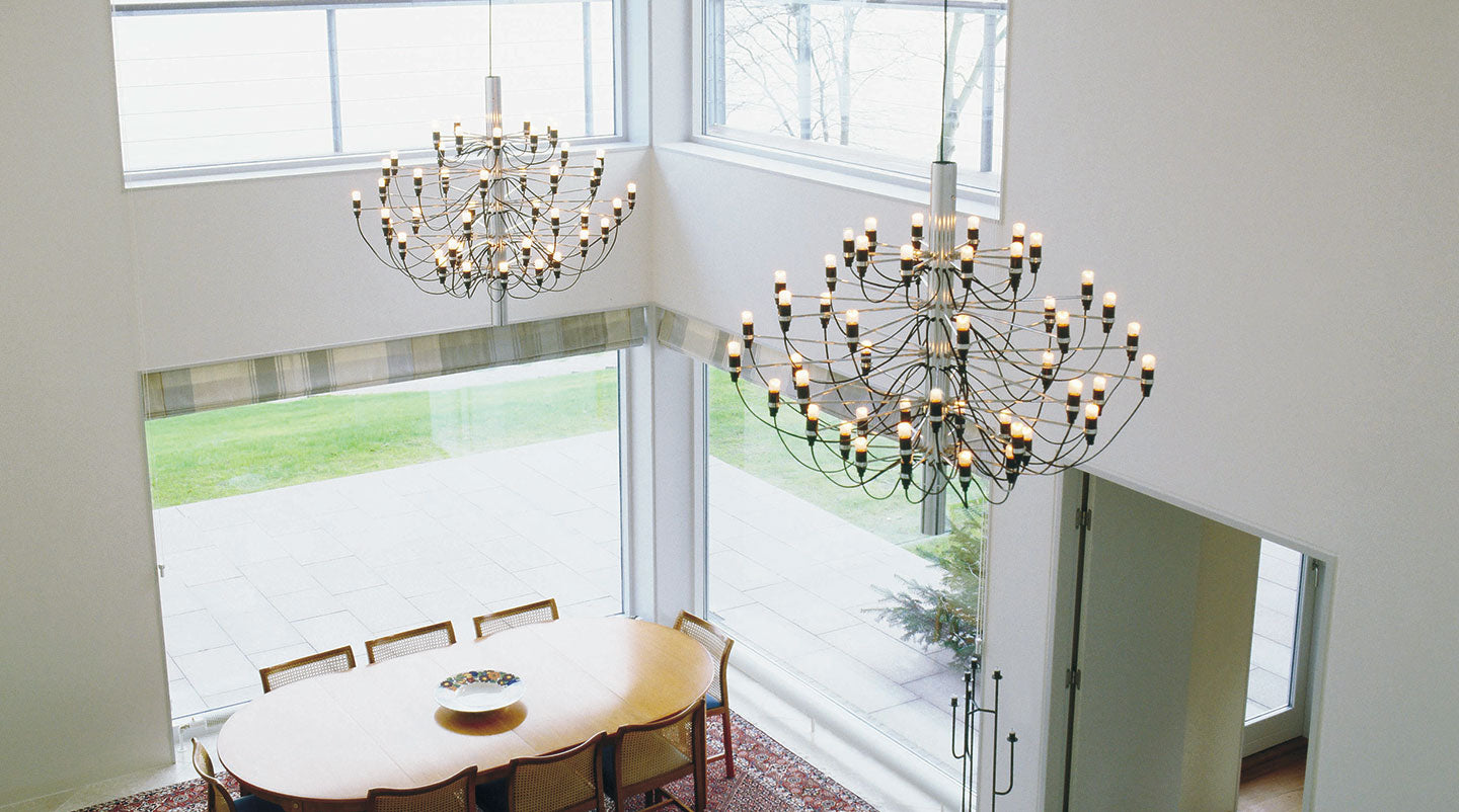 Large Model 2097 Sarfatti chandelier installation
