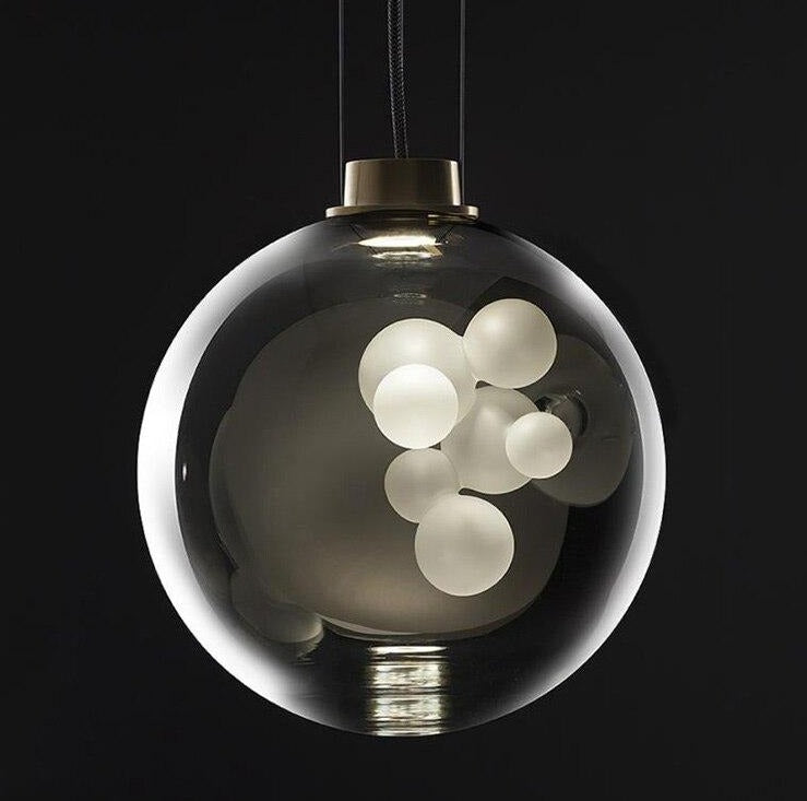 Soap style light pendant Spaceligthing Melogranoblu