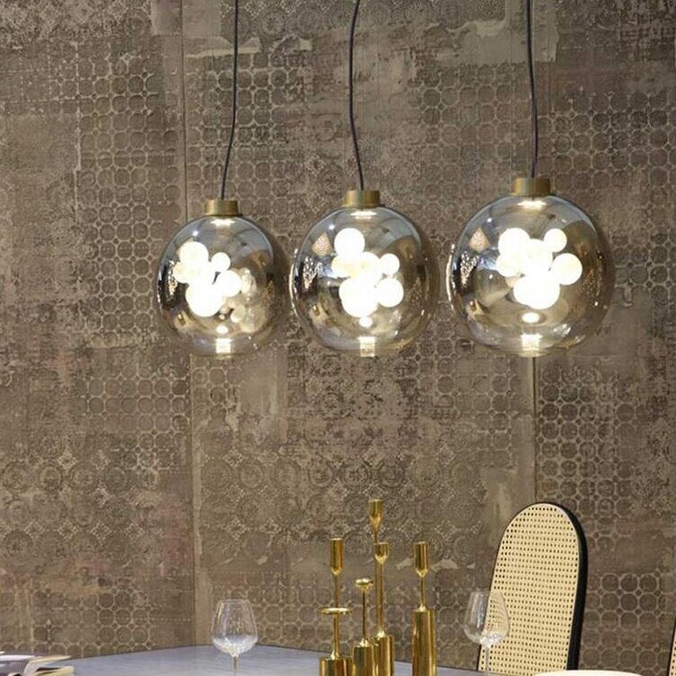 Soap style light pendant Spaceligthing Melogranoblu