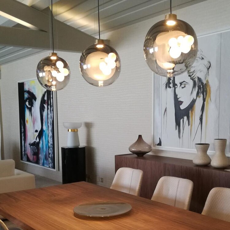 Soap style light pendant Spaceligthing Melogranoblu