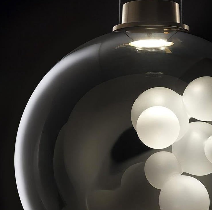 Soap style light pendant Spaceligthing Melogranoblu