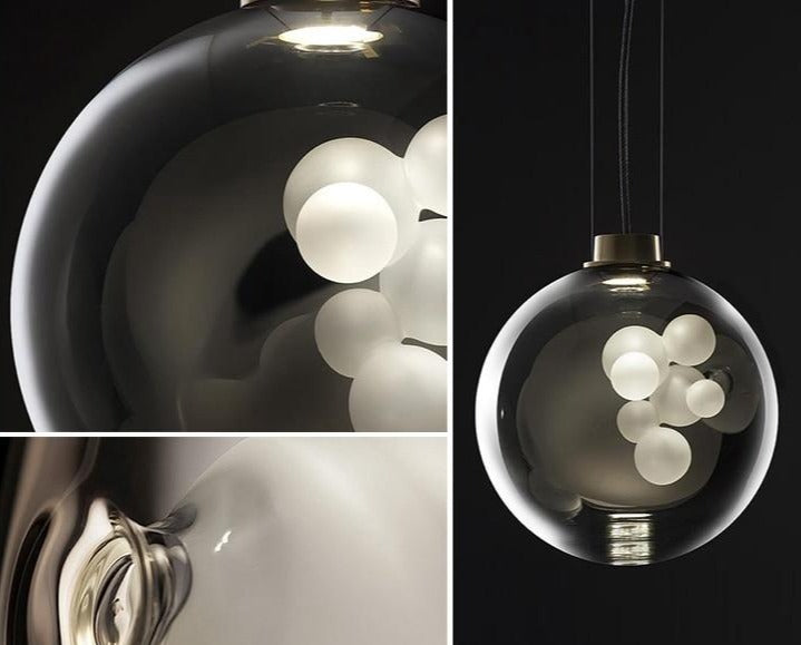 Soap style light pendant Spaceligthing Melogranoblu