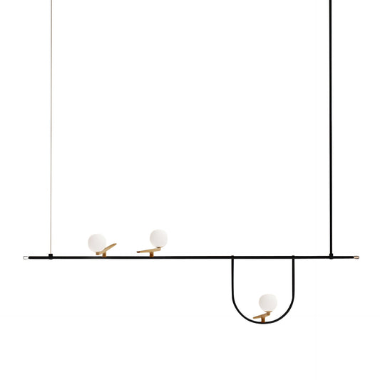 artemide yanzi neri hu linear suspension light pendant