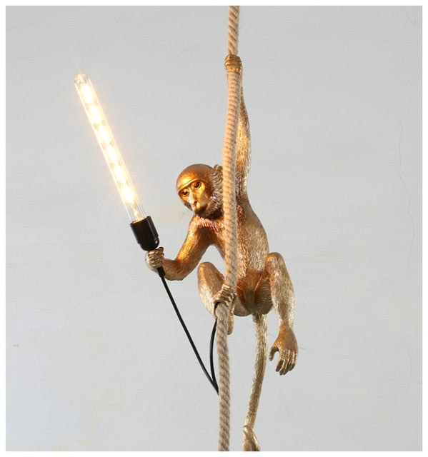 Monkey with Rope Light Pendant Seletti