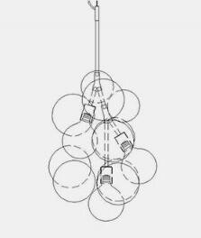 Pendant Bubble style Chandelier 6-variations