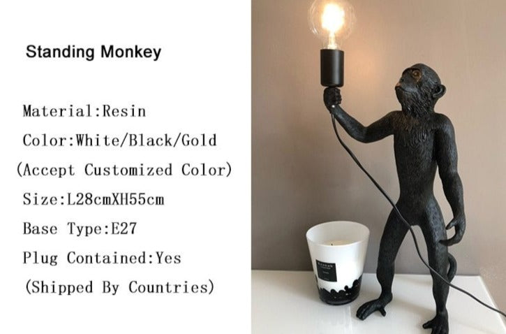 Standing Monkey Lamp Seletti