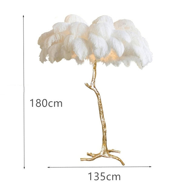 Ostrich Feather style Floor Lamp