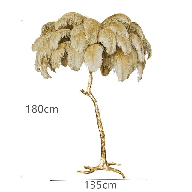 Ostrich Feather style Floor Lamp 8-colors