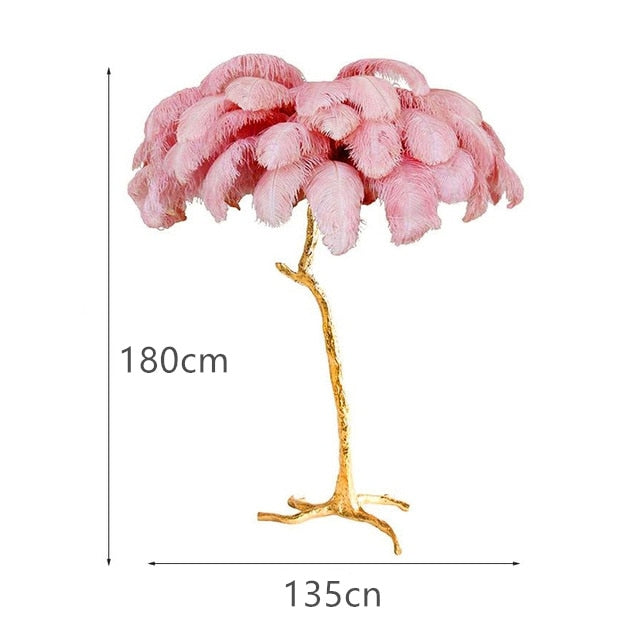 Ostrich Feather style Floor Lamp