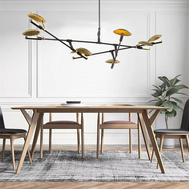 Branching Copper Disk DB Chandelier Lindsey Adelman