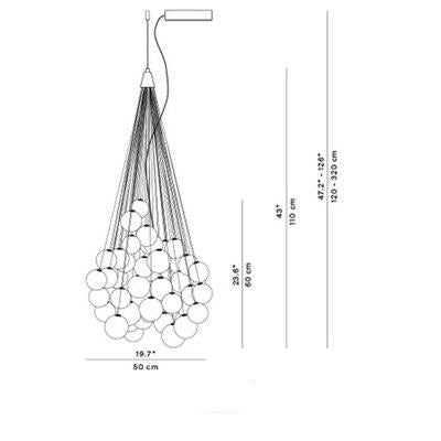 Stochastic Suspenion style Chandelier 2-colors, 2-sizes