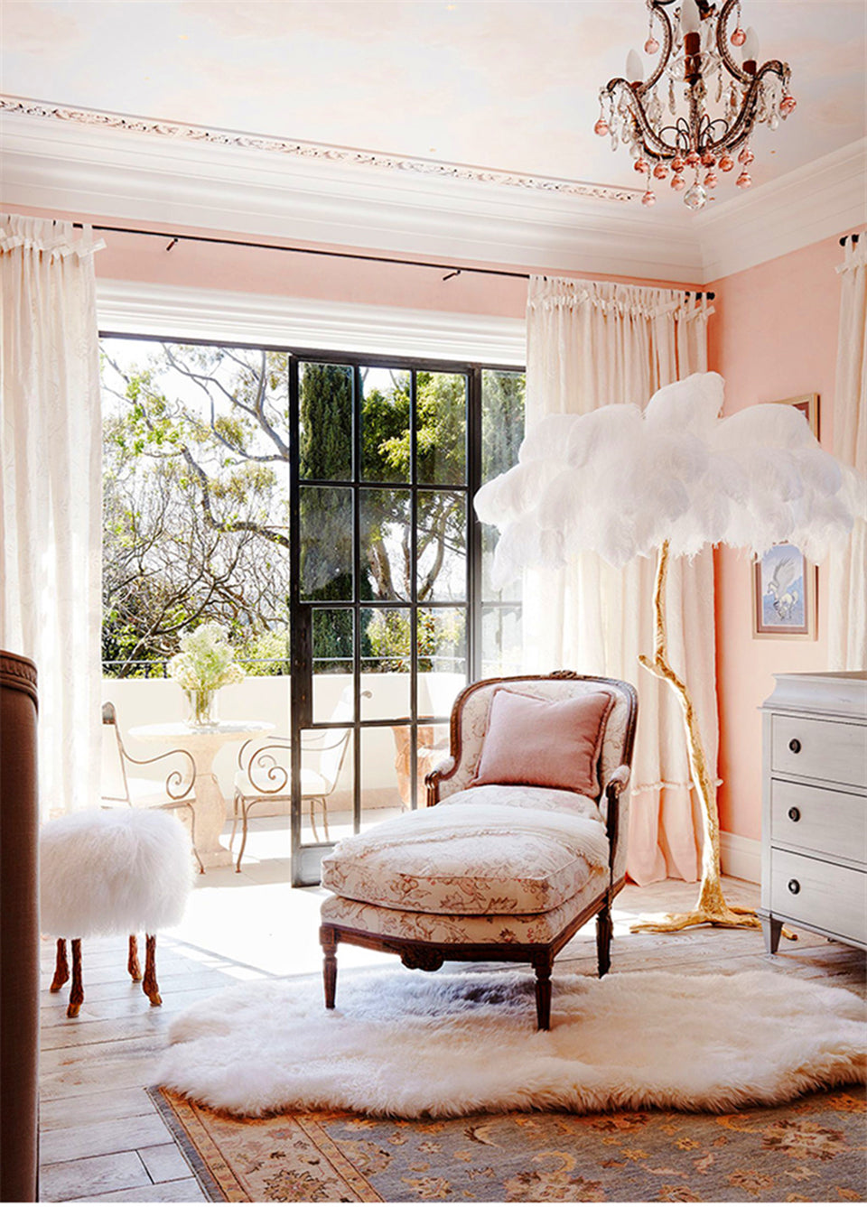 Ostrich Feather style Floor Lamp