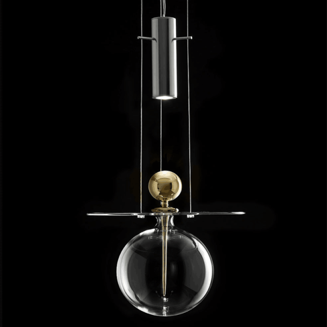 Perfume Sphere Gold pendant Light Melogranoblu Artemest